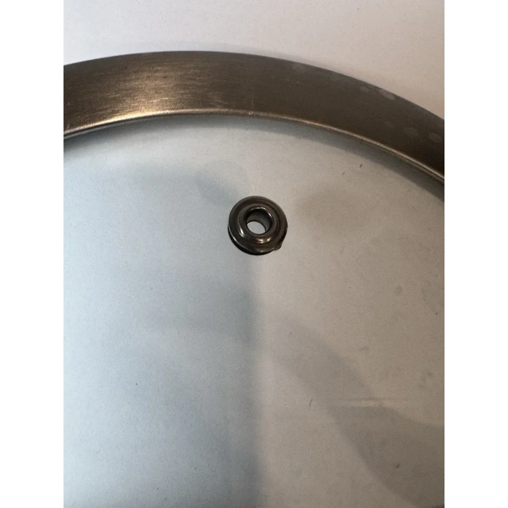 Masterclass Premium Cookware Glass Replacement Lid Vented 6.75 inside blk handle